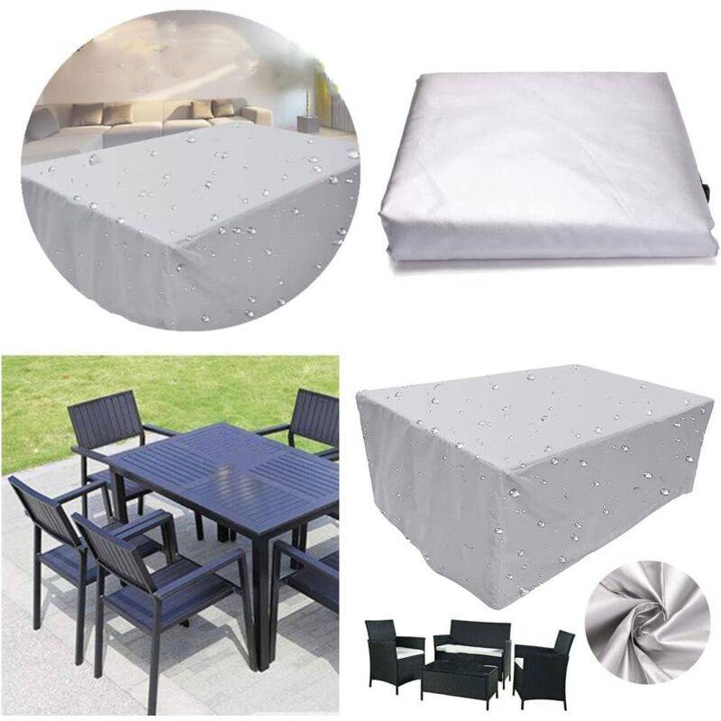 IntiMeg - Housse Salon De Jardin Exterieur 115x115x70cm Housse Table De Jardin Imperméable Oxford Housse De Protection De Jardin Au Vent Anti-UV Bache IntiMeg - Image 3