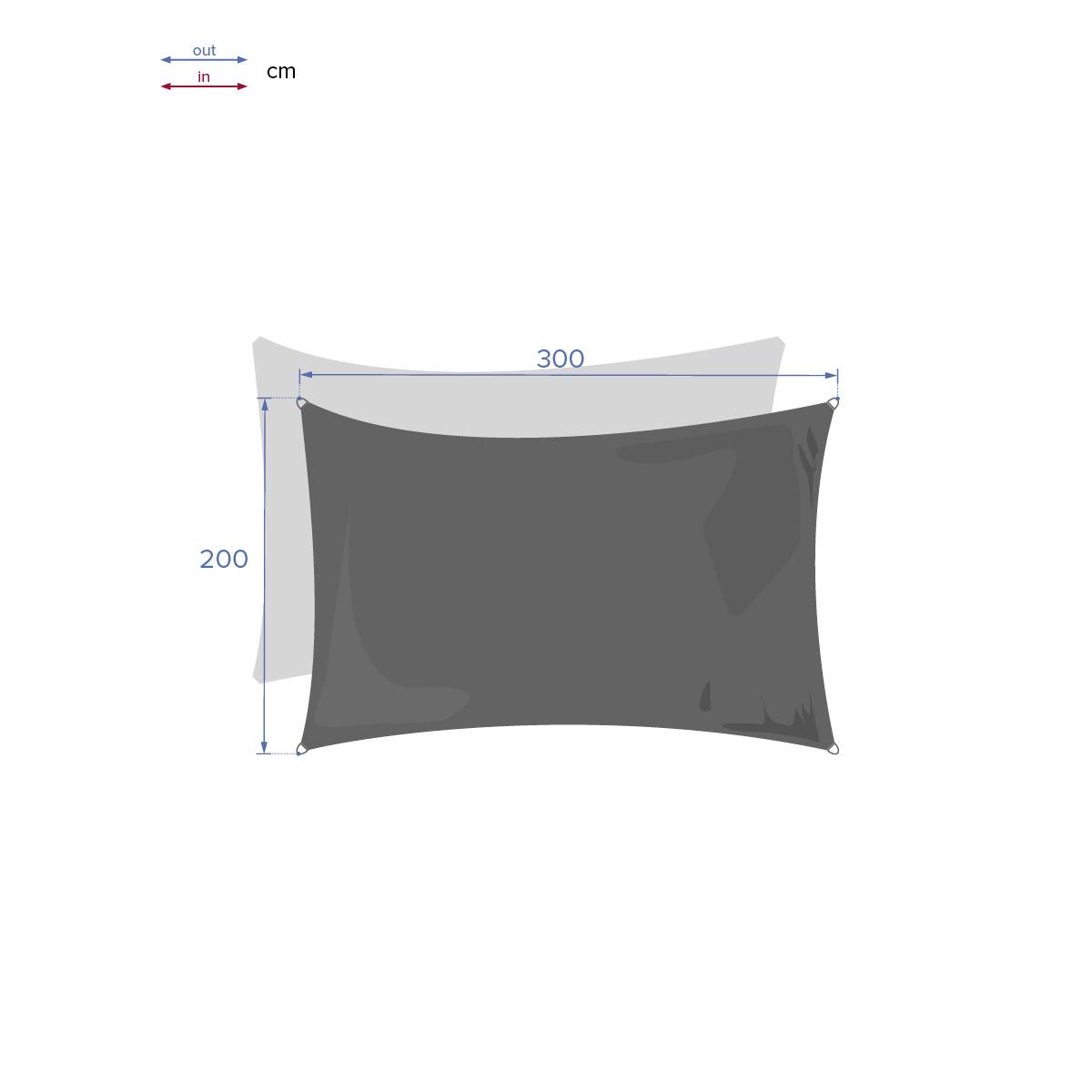 Hesperide - Voile d'ombrage rectangulaire "Curacao" ardoise 3x2m en polyester Hespéride - Image 6