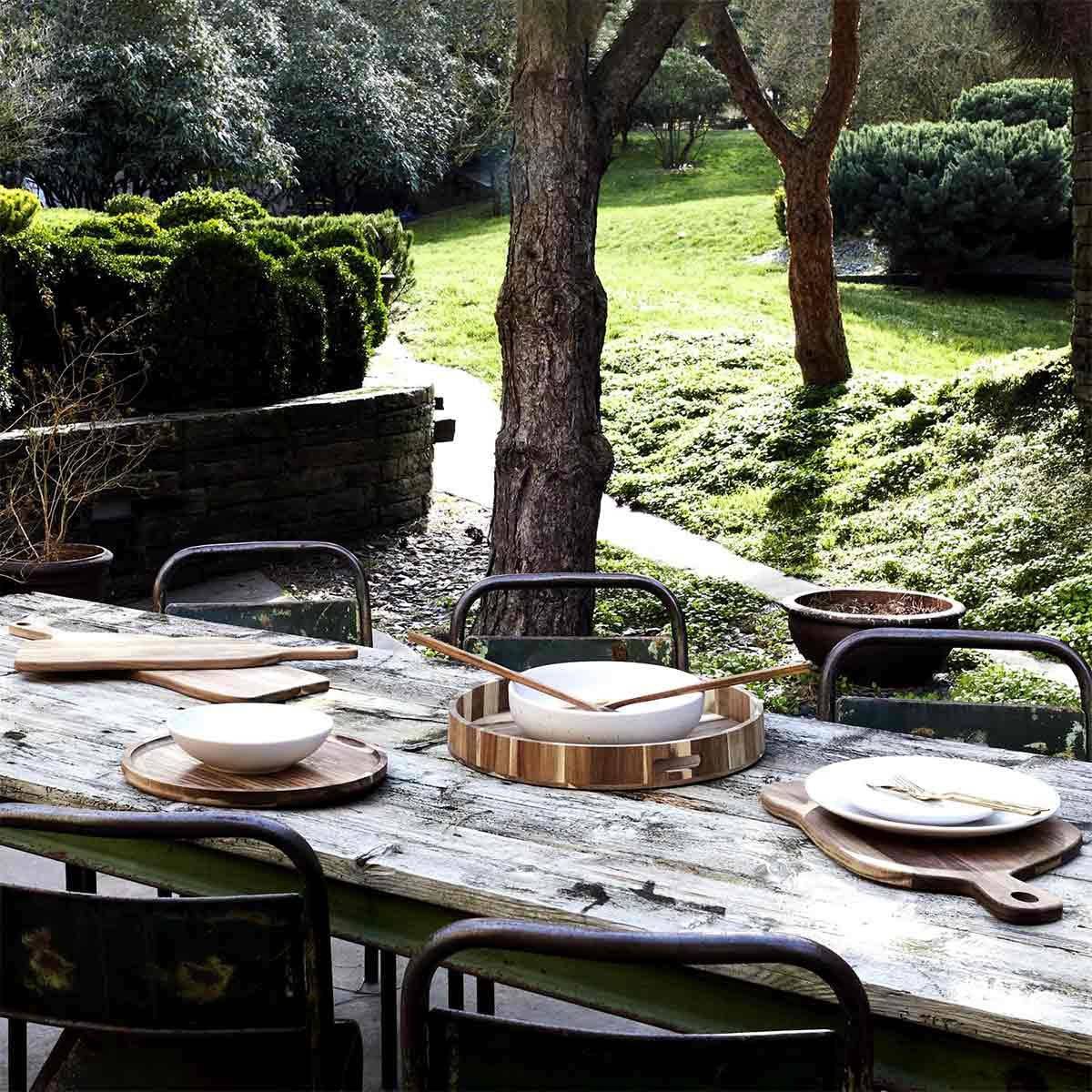 The Home Deco Factory - Plateau rond en acacia 40 cm The Home Deco Factory - Image 5