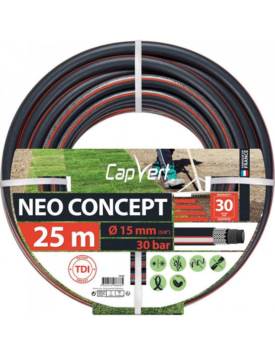 Cap Vert - Tuyau D'arrosage Neo Concept 25m Tuyau Anti-torsion Flexible 25m - Capvert