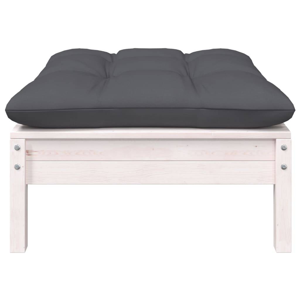 Prolenta Premium - Salon complet 5 places bois de pin et tissu (100 % polyester) blanc 63,5 x 63,5 x 62,5 cm - Prolen - Image 5