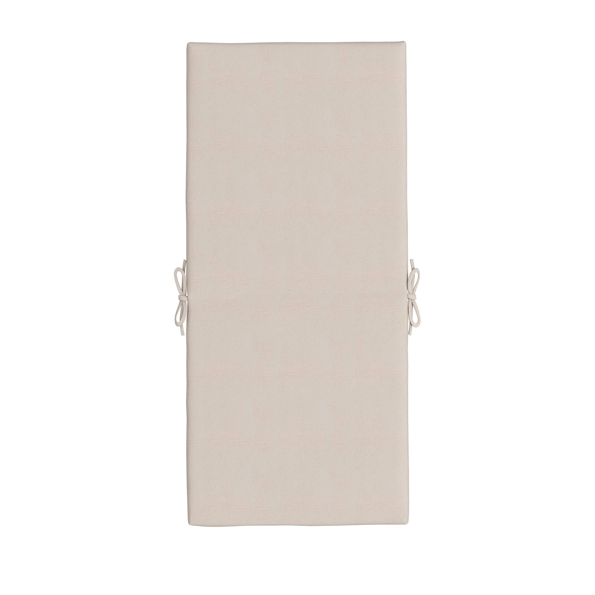 Lot de 2 coussins d'extérieur pour fauteuil chaise à dossier avec attaches rembourrage 8 cm, dim. 112L x 51l cm, beige - Image 9