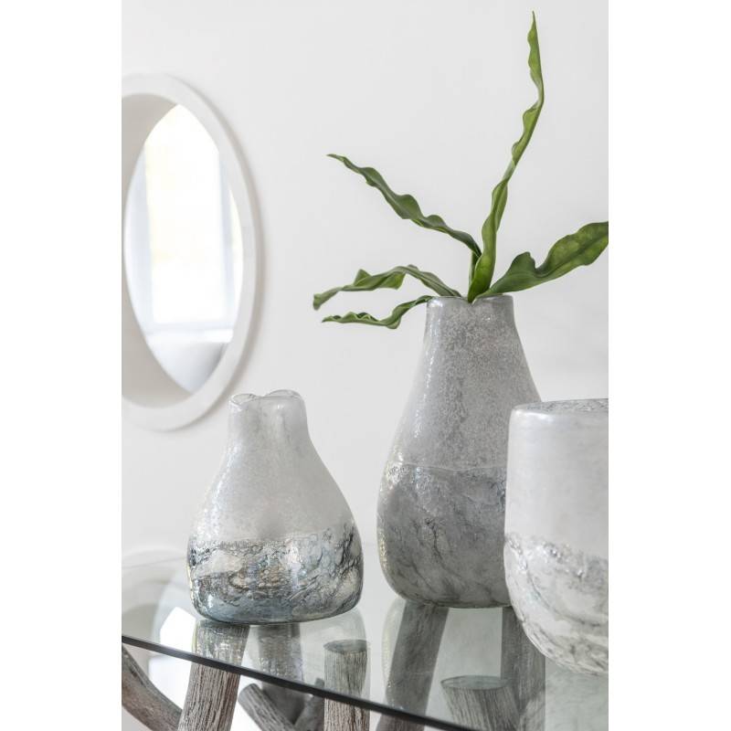 Photophore en verre gris 18.5x18.5x22 cm - J-Line - Image 3