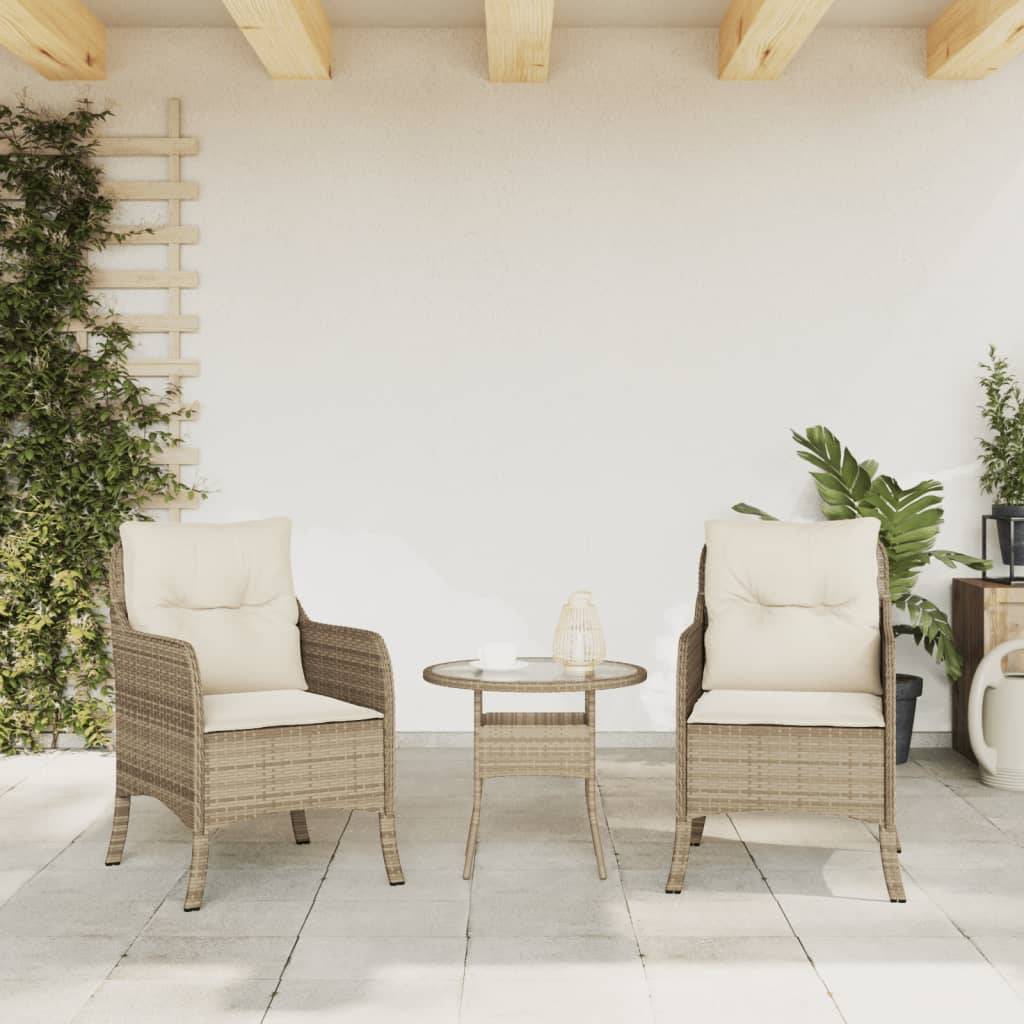 Prolenta Premium - Chaises de jardin rotin beige  58,5 x 67 x 86 cm  - Prolenta premium p3172.5 - Image 3