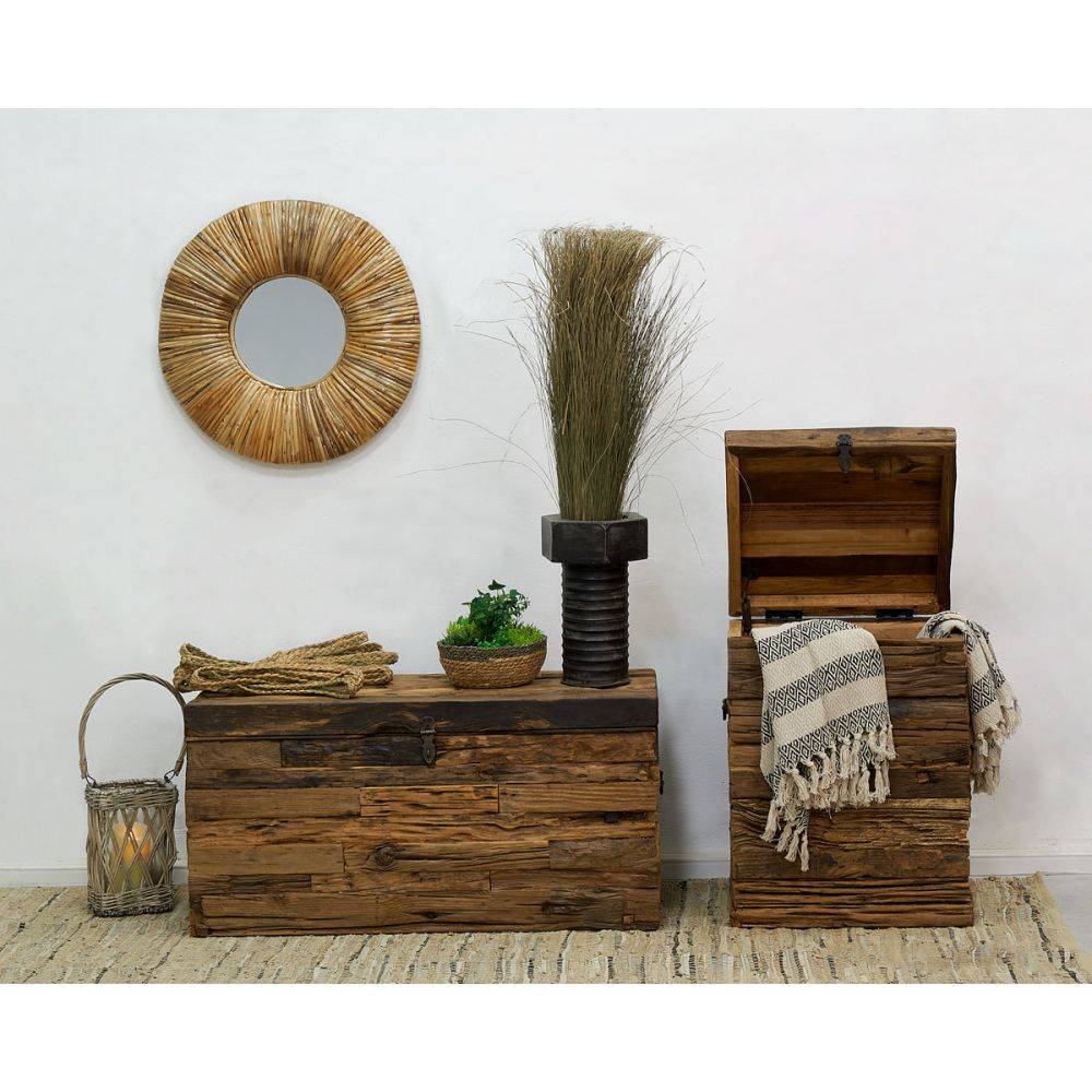 Aubry Gaspard - Tapis en coton recyclé et cuir 300 x 200 cm - Image 2
