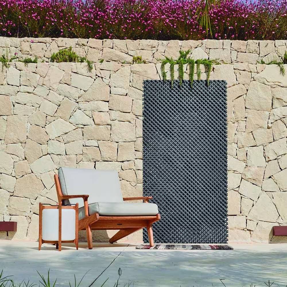 Nortène - Treillis décoratif LOP anthracite 1 x 2 m - osier semi-synthétique - maille 18 mm - Image 1