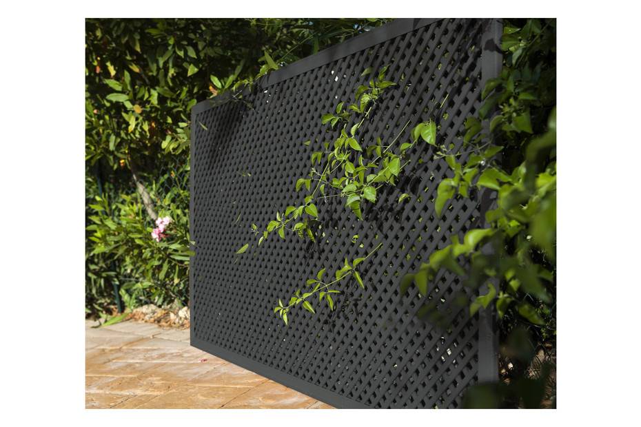 Nortène - Treillis décoratif LOP anthracite 1 x 2 m - osier semi-synthétique - maille 18 mm - Image 2