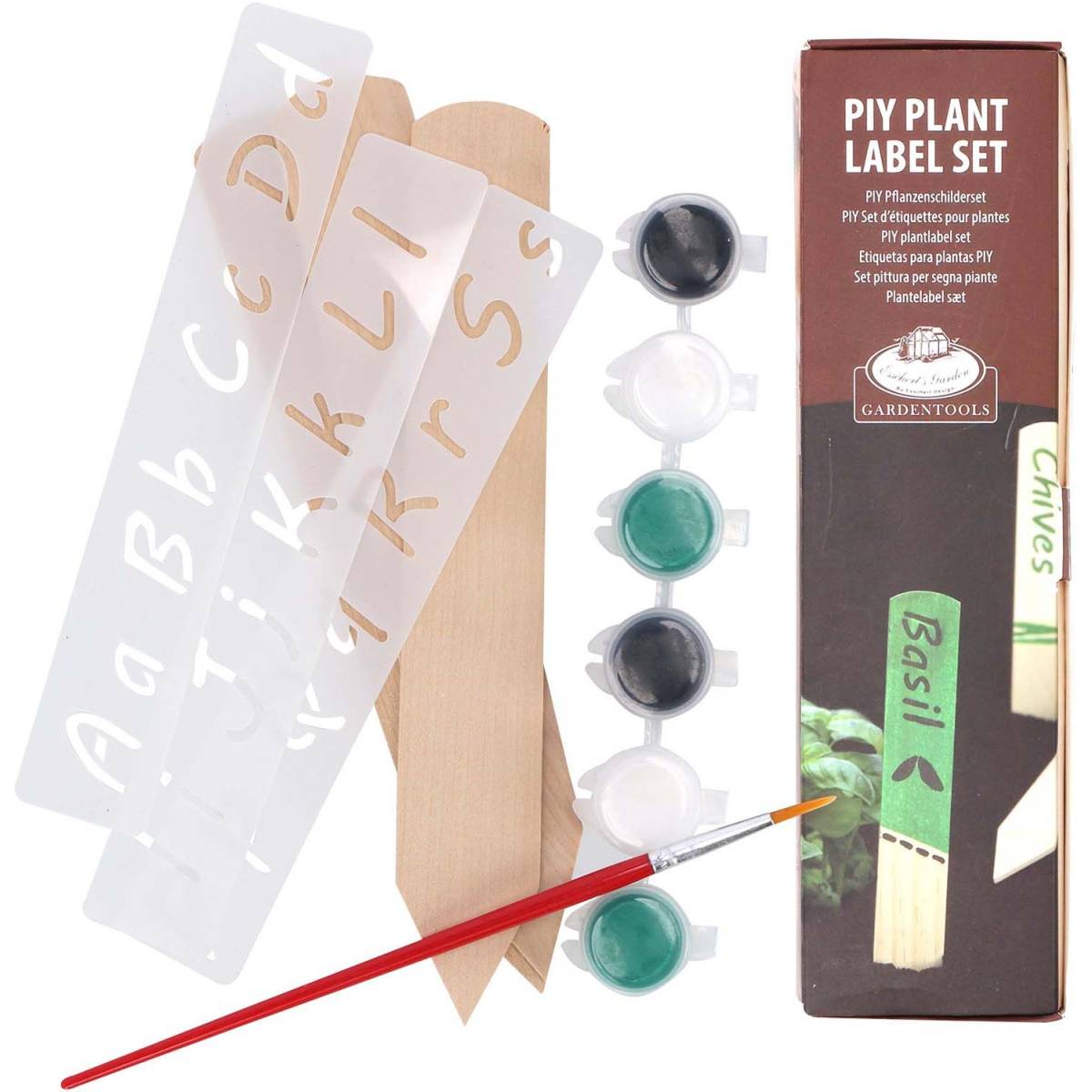 Esschert Design - Set étiquettes potagères en bois DIY - Image 1