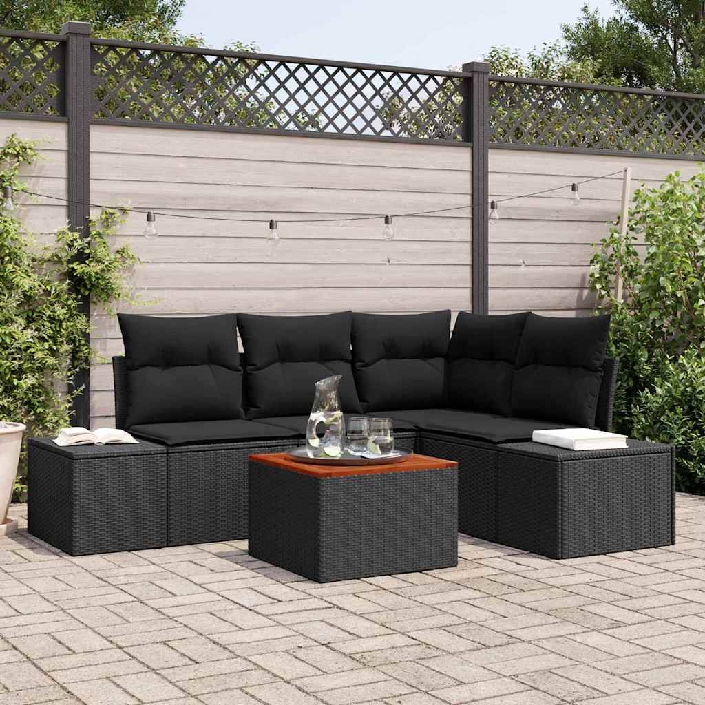 ComfortXL - Petit Salon de Jardin 4 Places en Résine Tressée Modulable pour Balcon et Terrasse Noir – ComfortXL Outdoor Living - Image 1