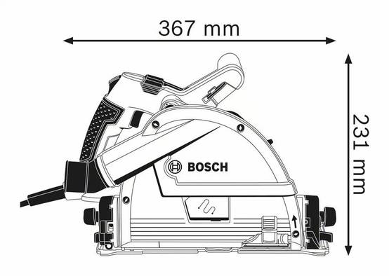 Bosch - Scie plongeante 1400W GKT 55 GCE Professional + rail de guidage FSN 1600 + coffret L-BOXX - BOSCH - 0601675002 - Image 2