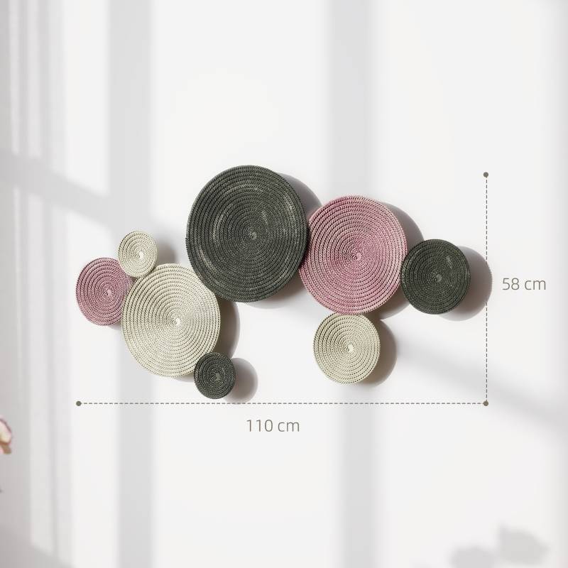 ComfortXL - Décoration murale métal salon chambre design 8 disques 110x58cm multicolore - ComfortXL Outdoor Living - Image 3