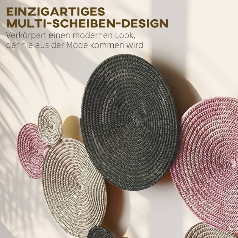 ComfortXL - Décoration murale métal salon chambre design 8 disques 110x58cm multicolore - ComfortXL Outdoor Living - Image 4