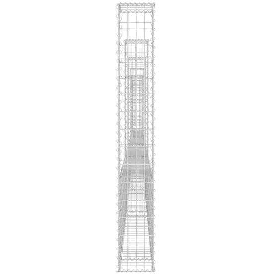 PANGIVO - Panier de gabion en fer argenté 620 x 20 x 150 cm avec 6 poteaux - PANGIVO - Image 4