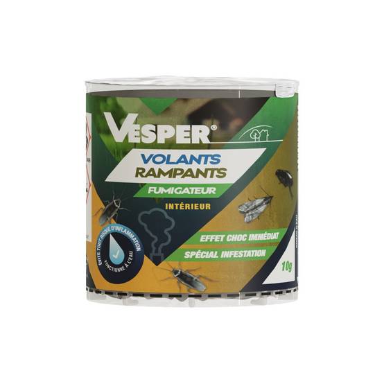 Vesper - Fumigateur insecticide volants/rampants 10 g - Effet choc immédiat