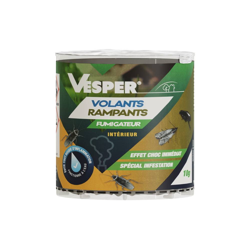 Vesper - Fumigateur insecticide volants/rampants 10 g - Effet choc immédiat