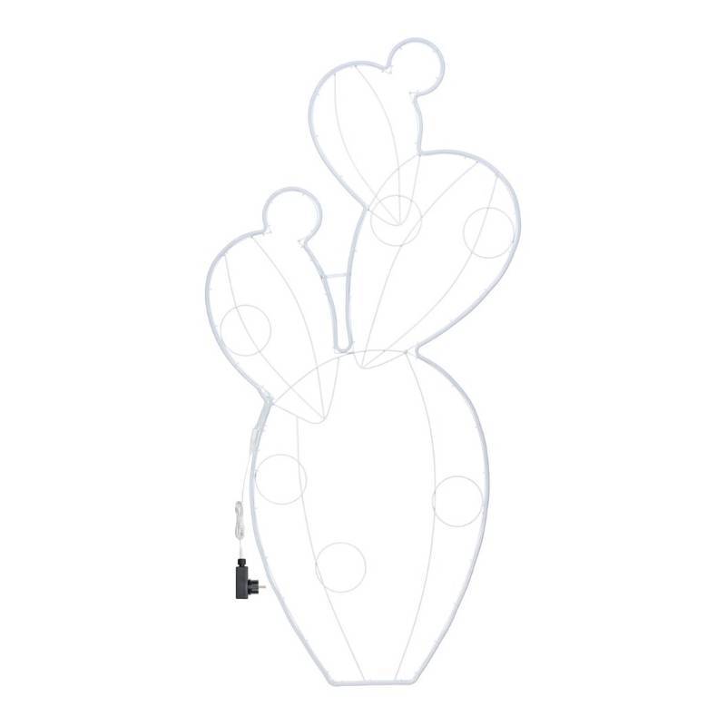 Lotti - Lampe néon déco 15W figuier de barbarie en pot 158x78 cm 496 leds vert / blanc chaud / rose Lotti - Image 2