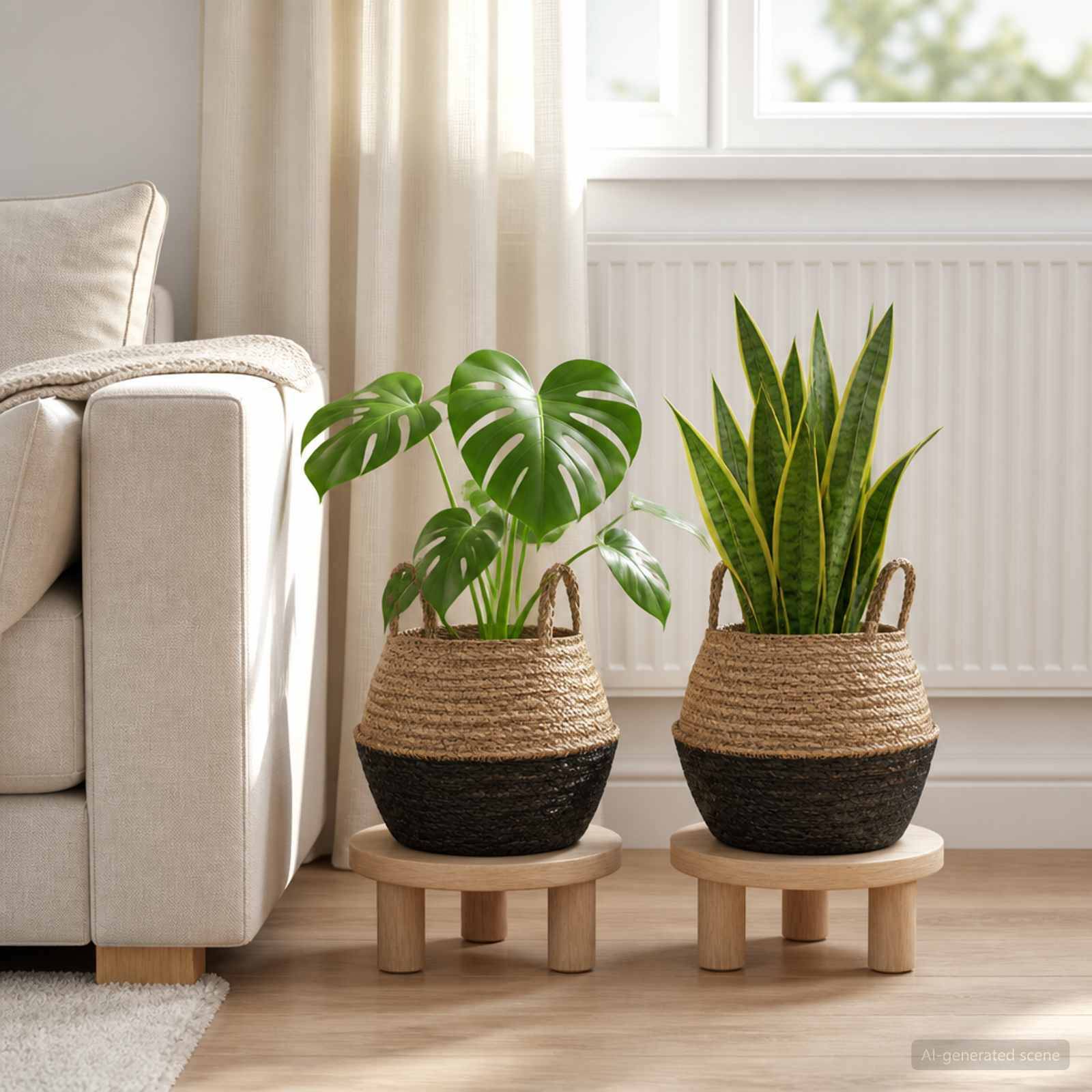 Vidaxl - Pot de plante avec poignées 2 pc Noir Ø 32 x 32 cm vidaXL 42012263 - Image 1