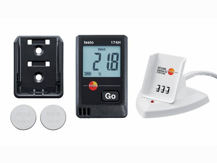 Mini-enregistreur de température/ humidité avec USB 174H set - TESTO - 0572 0566