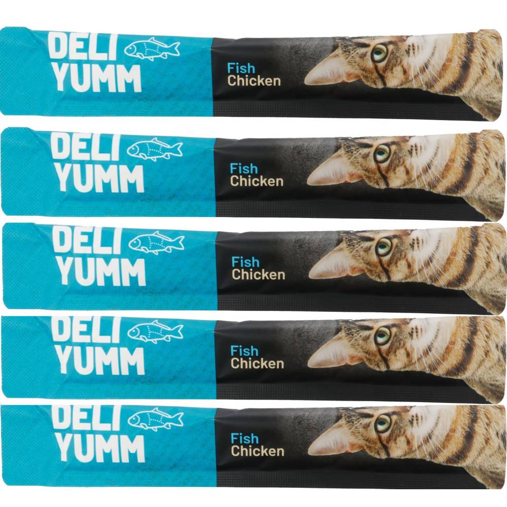 Friandise Deli Yumm Pâté Peau et Pelage Brillant 5 x 14 g (70 g) pour Chat - Image 4