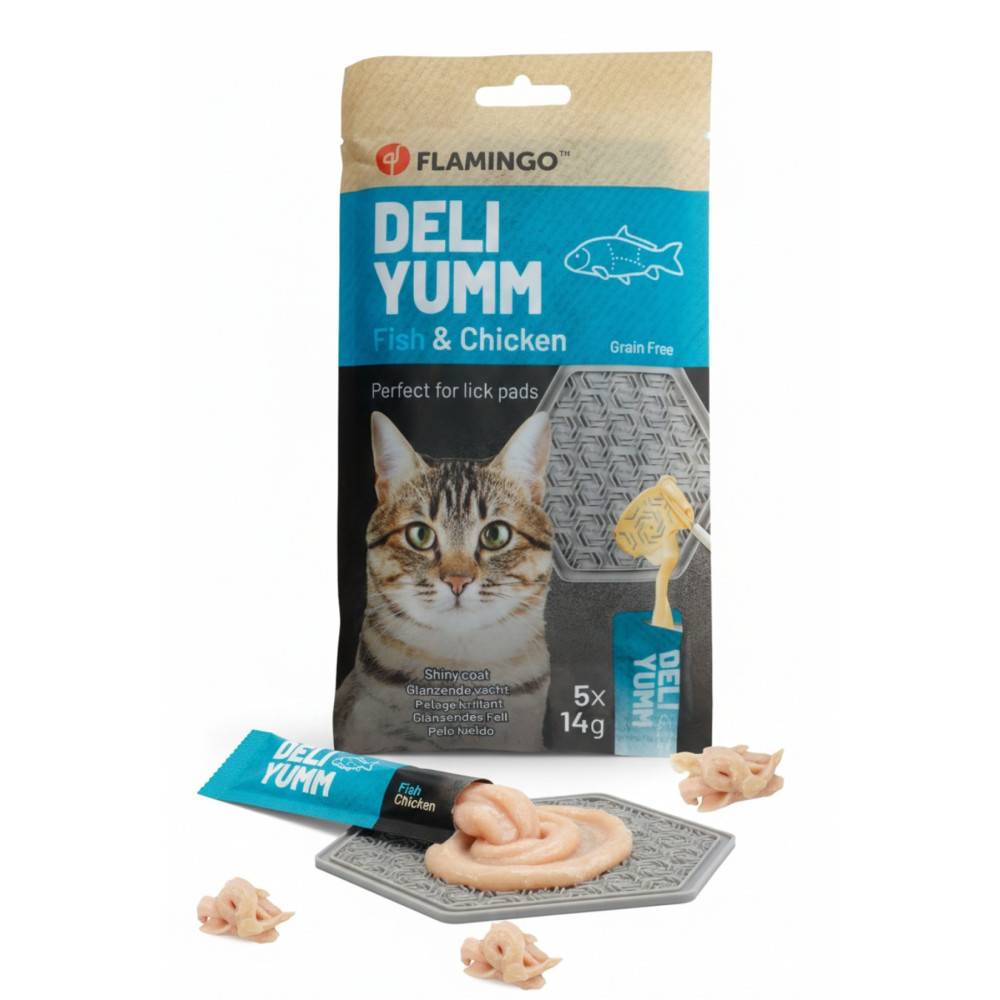 Friandise Deli Yumm Pâté Peau et Pelage Brillant 5 x 14 g (70 g) pour Chat - Image 1