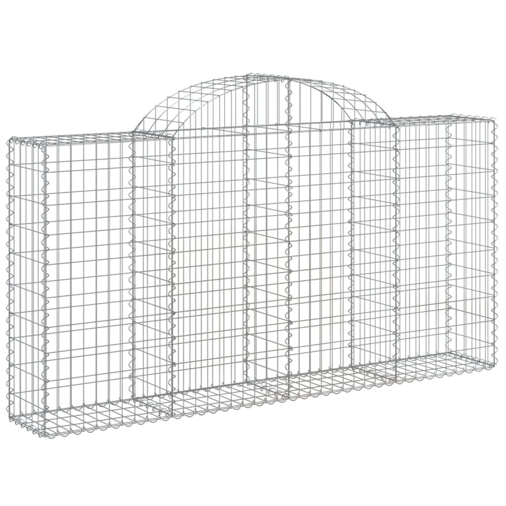 Vidaxl - Panier de gabions arqué 200x30x100/120 cm Fer galvanisé vidaXL 153485 - Image 2