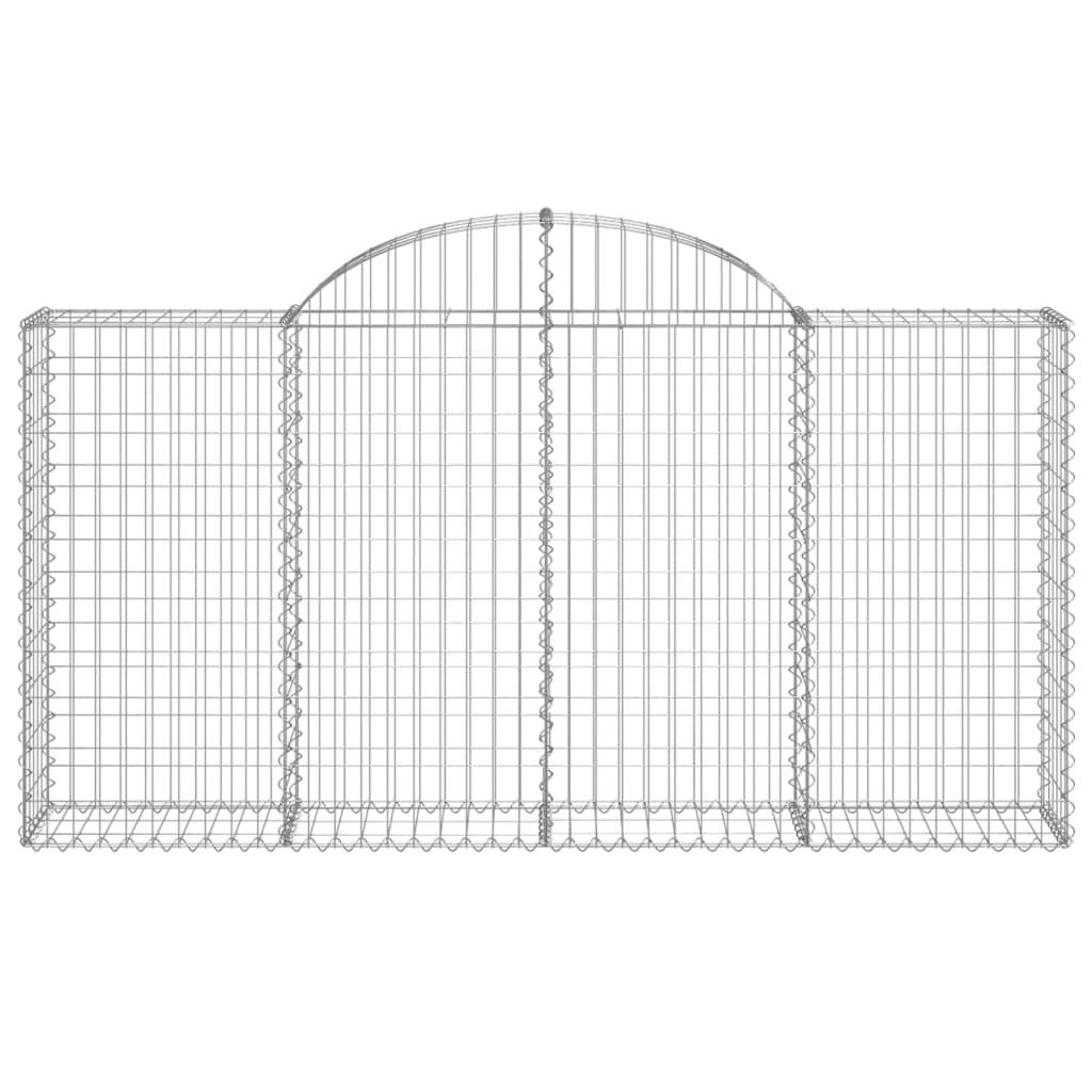 Vidaxl - Panier de gabions arqué 200x30x100/120 cm Fer galvanisé vidaXL 153485 - Image 4