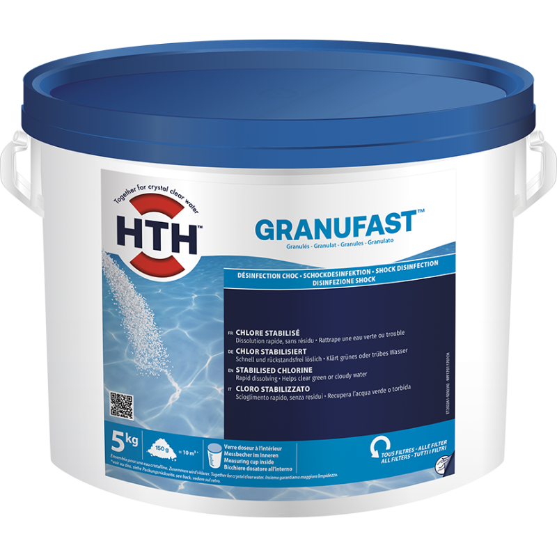 Chlore choc stabilisé hth® GRANUFAST - 5kg - - Image 1