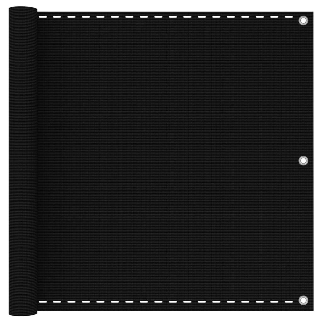 Écran de balcon PEHD noir 600 x 90 cm - PANGIVO - Image 1