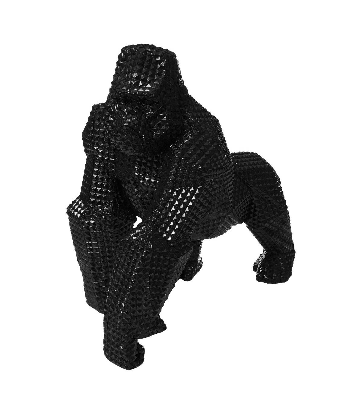 Objet déco Gorille en résine Noire façon Strass H 40 cm - Image 1