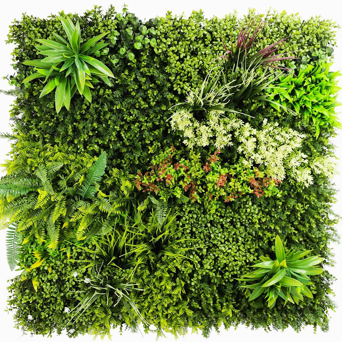 Prairie-Color Mur vegetal artificiel plaque 1mx1m - Image 1
