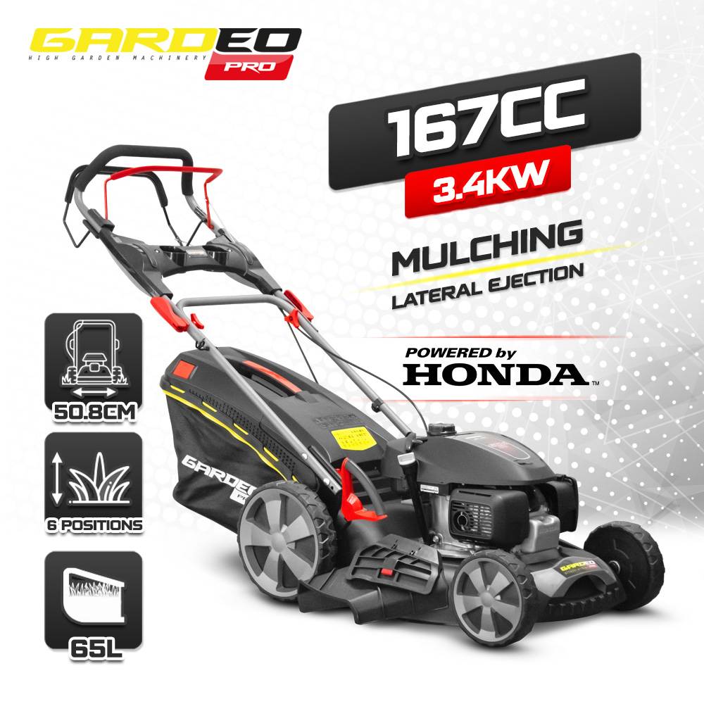 Gardeo Pro - Tondeuse thermique tractée 167CC avec moteur Honda, mulching et éjection latérale - Gardeo Pro - Image 2