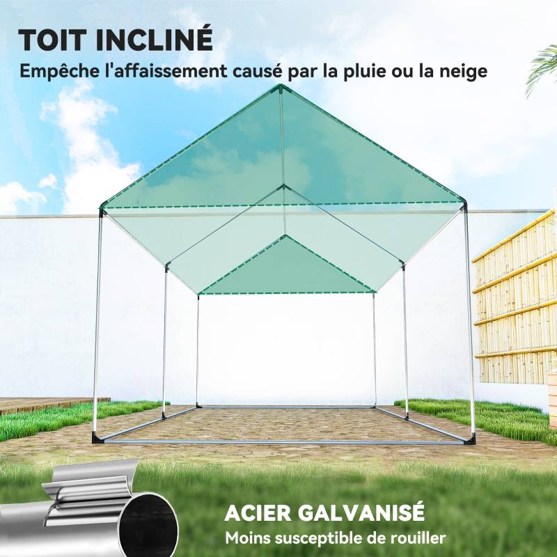 ComfortXL - Serre tunnel PE 2 x 3 x 2 m verte jardin potager porte enroulable ventilation - ComfortXL Outdoor Living - Image 7