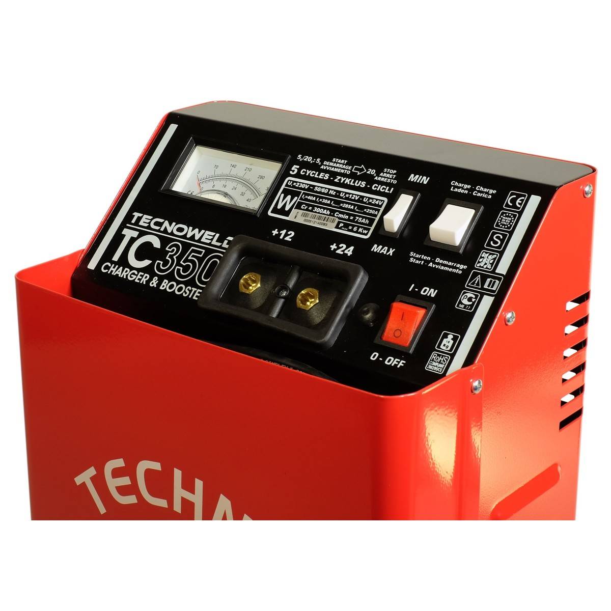 Chargeur démarreur de Batterie 12-24V Charge 60A  poids lourds 600 Ah TEC350 TECNOWELD - Image 6