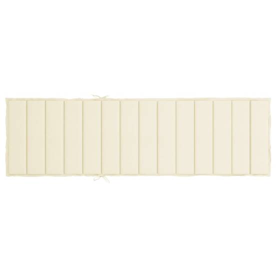 Coussin Bain de soleil | Coussin de chaise longue crème 200x50x3 cm tissu oxford Maison Chic - Image 5