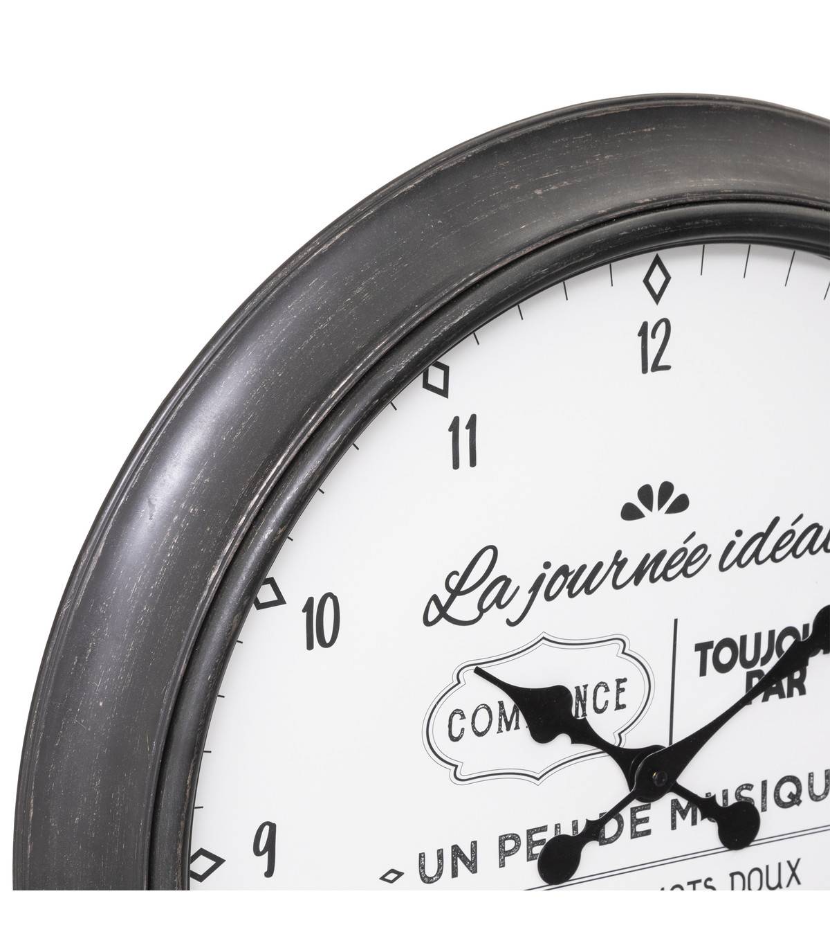 Pendule murale aspect rétro avec Citations D 60 cm - Image 2