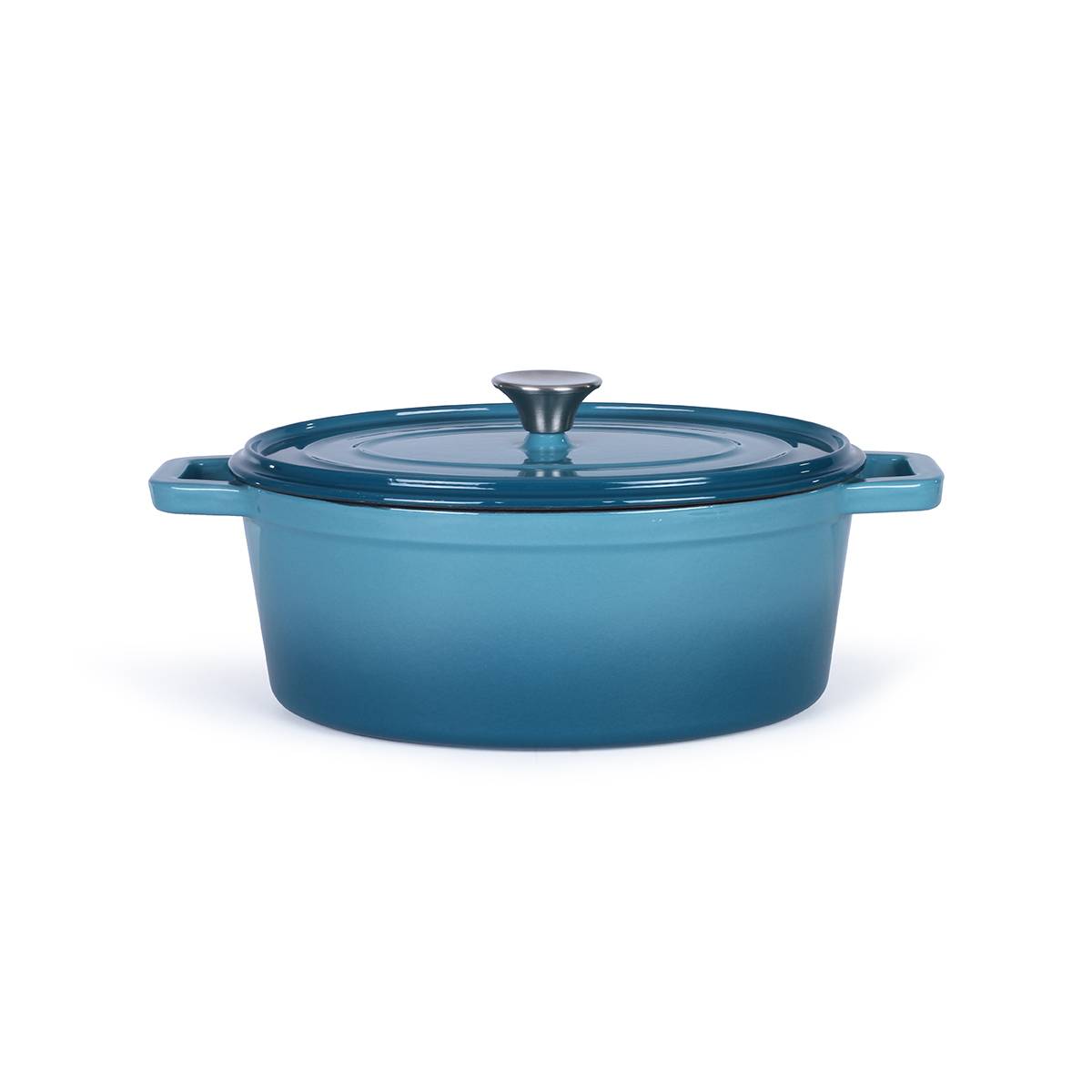 Livoo - Cocotte ovale en fonte émaillée 4.5l bleu MEP129B Livoo - Image 1
