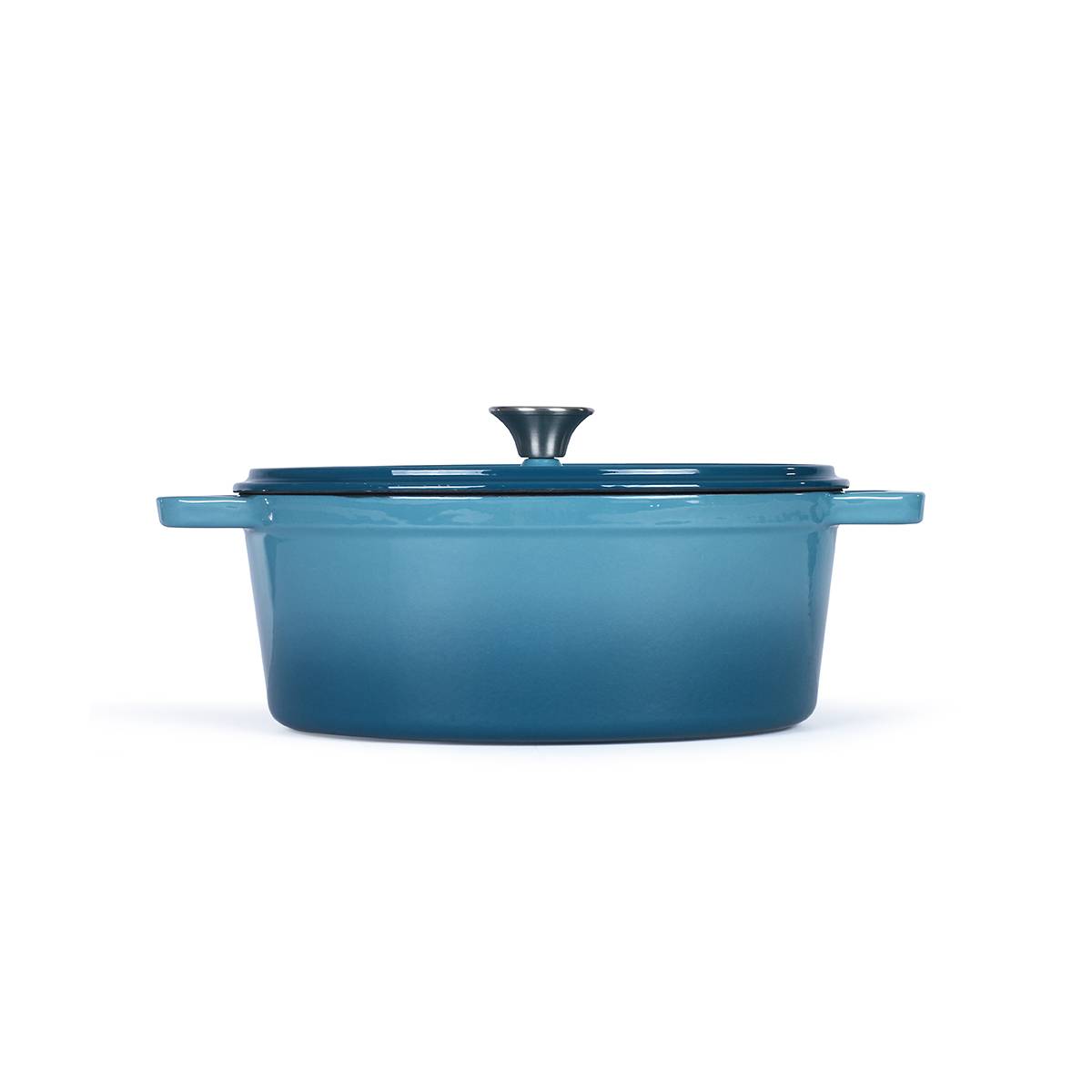Livoo - Cocotte ovale en fonte émaillée 4.5l bleu MEP129B Livoo - Image 4