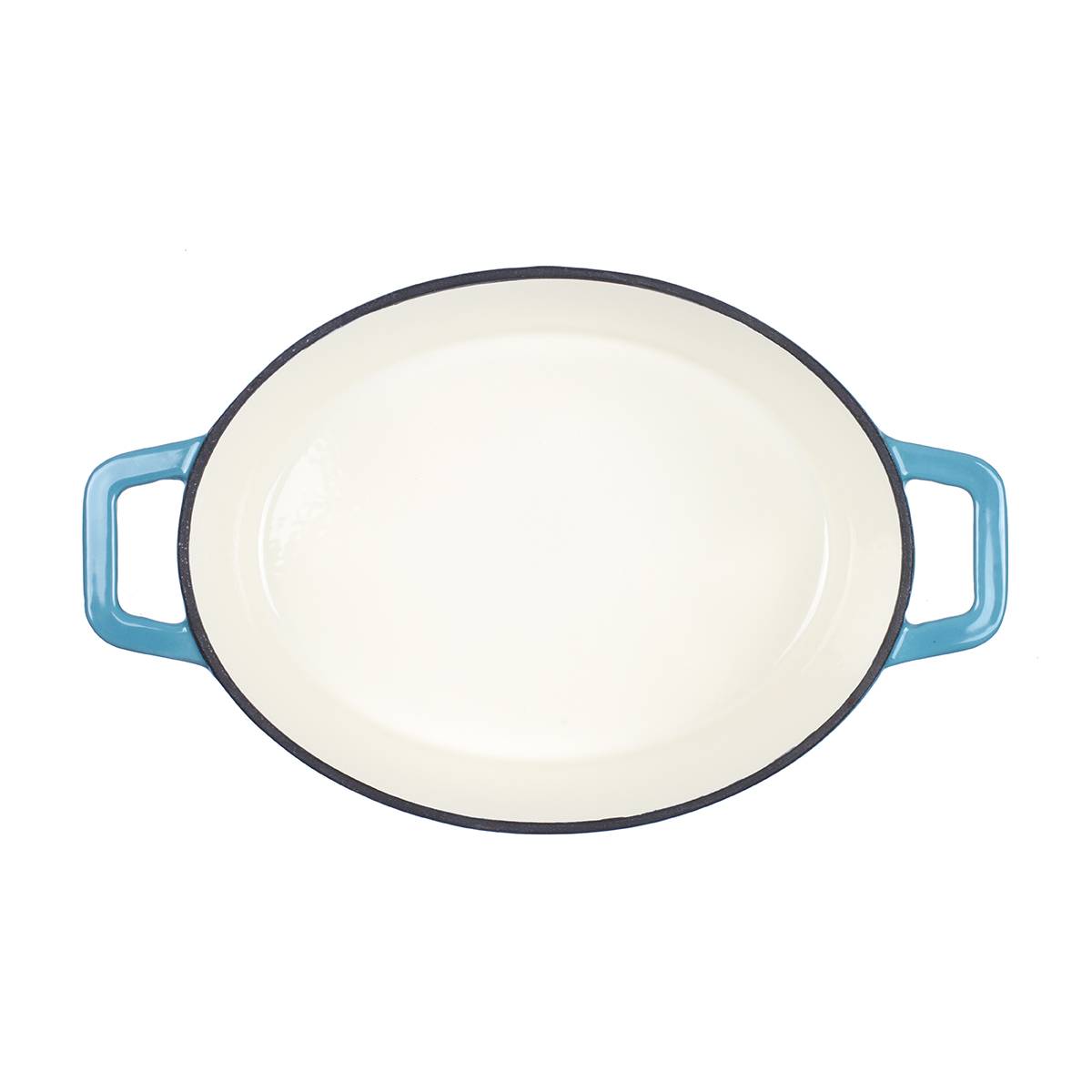 Livoo - Cocotte ovale en fonte émaillée 4.5l bleu MEP129B Livoo - Image 3