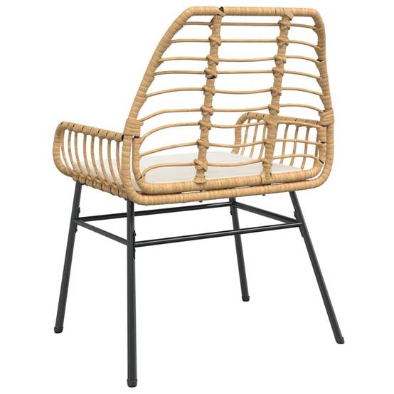 Lot de 2 Fauteuils Bas de Jardin Résine Tressée avec Coussins pour Terrasse Marron – ComfortXL Outdoor Living - Image 7