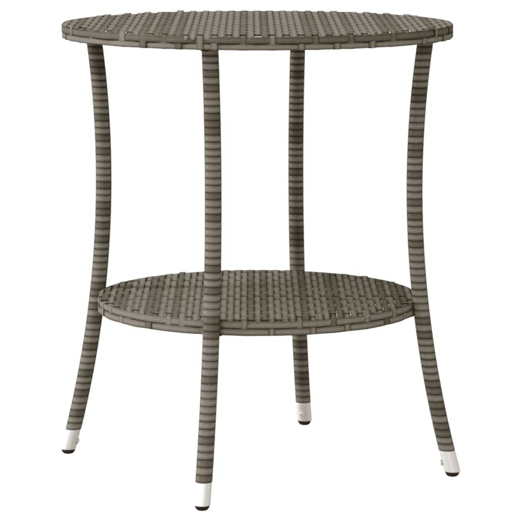 ComfortXL - Duo de Fauteuils de Jardin Relax Inclinables en Résine Tressée Grise avec Table d'appoint Ronde – ComfortXL Outdoor Living - Image 8