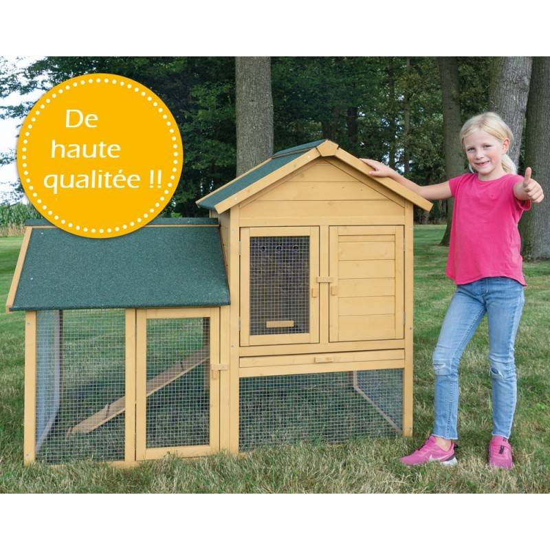 Cage Clapier Enclos lapin Extérieur en bois Haute Qualité pour lapins petits animaux- Modèle : 035 Ranch 150x118x96cm - Image 5