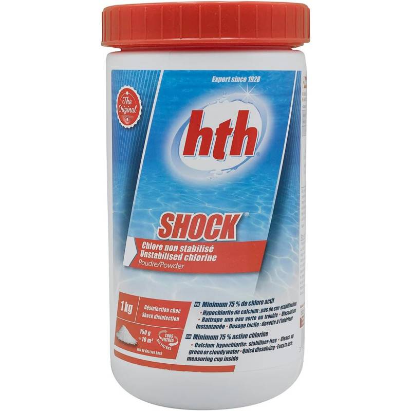 Hypochlorite de calcium - Chlore choc hth® SHOCK poudre 1 kg - - Image 1