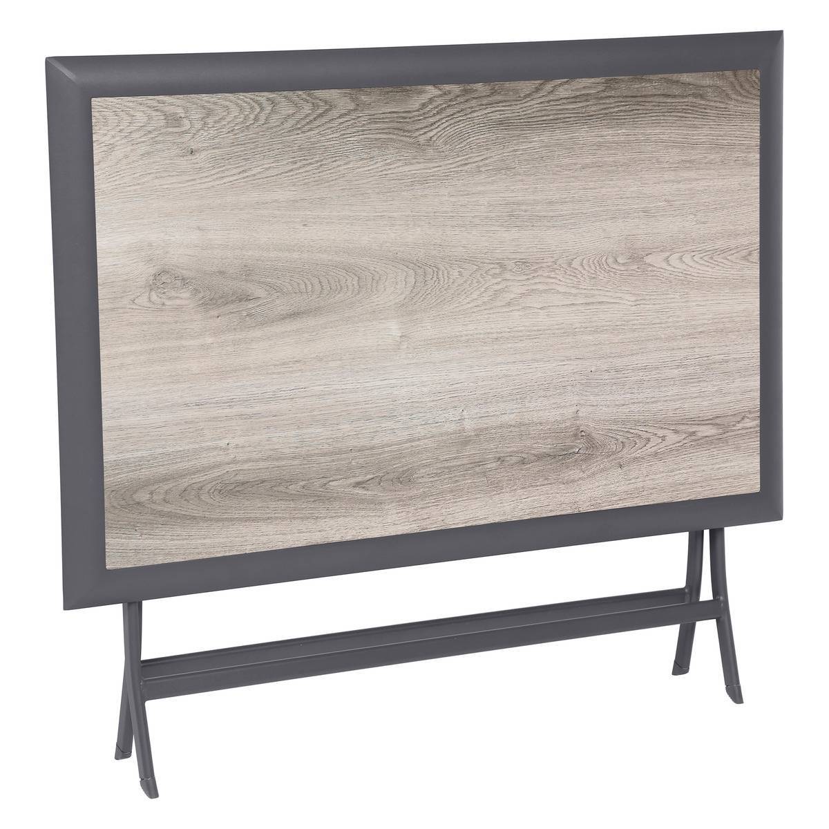 Hesperide - Table de jardin pliante rectangulaire "Azua" gris smoke 6 places en aluminium traité époxy Hespéride - Image 3