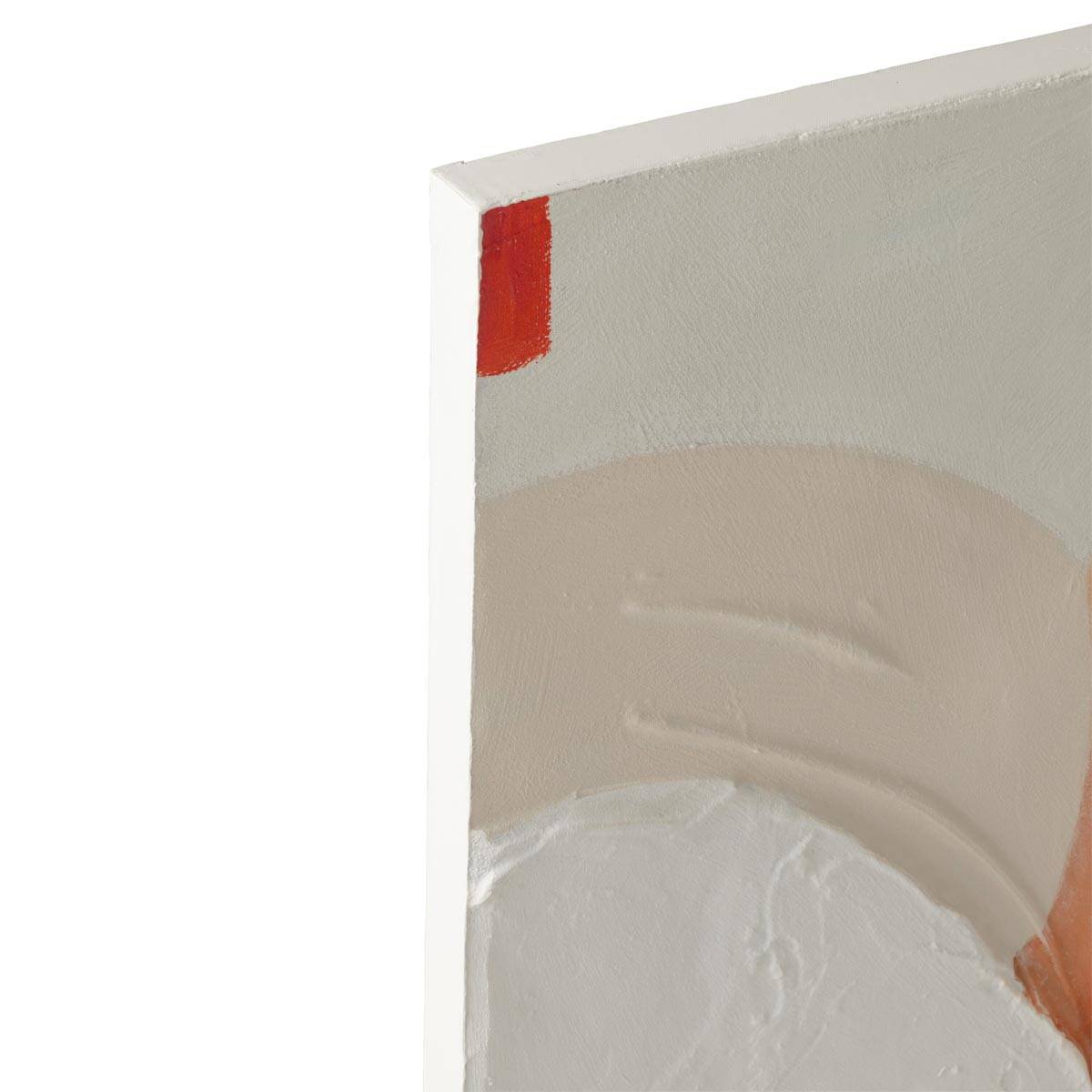 J-Line - Tableau Déco "Cercles" 82x122cm Orange & Blanc Cassé - Image 2
