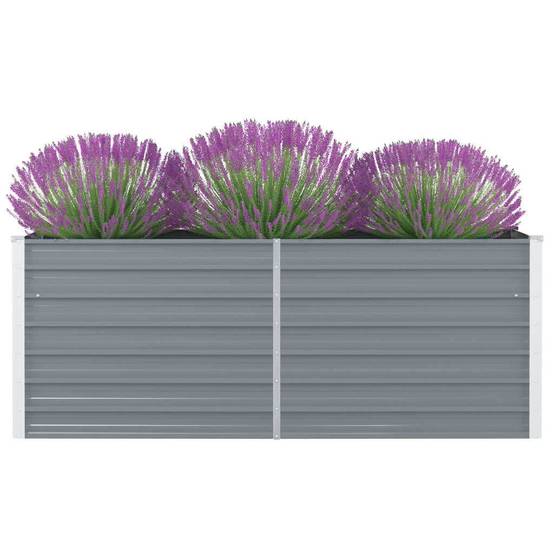 Jardinière - Bac à fleurs - Pot de fleurs 160 x 80 x 45 cm Acier galvanisé Gris - Image 2