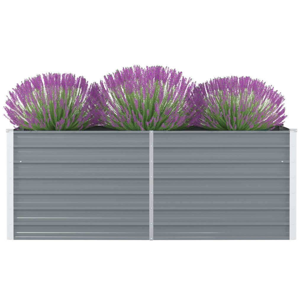 Jardinière - Bac à fleurs - Pot de fleurs 160 x 80 x 45 cm Acier galvanisé Gris - Image 2