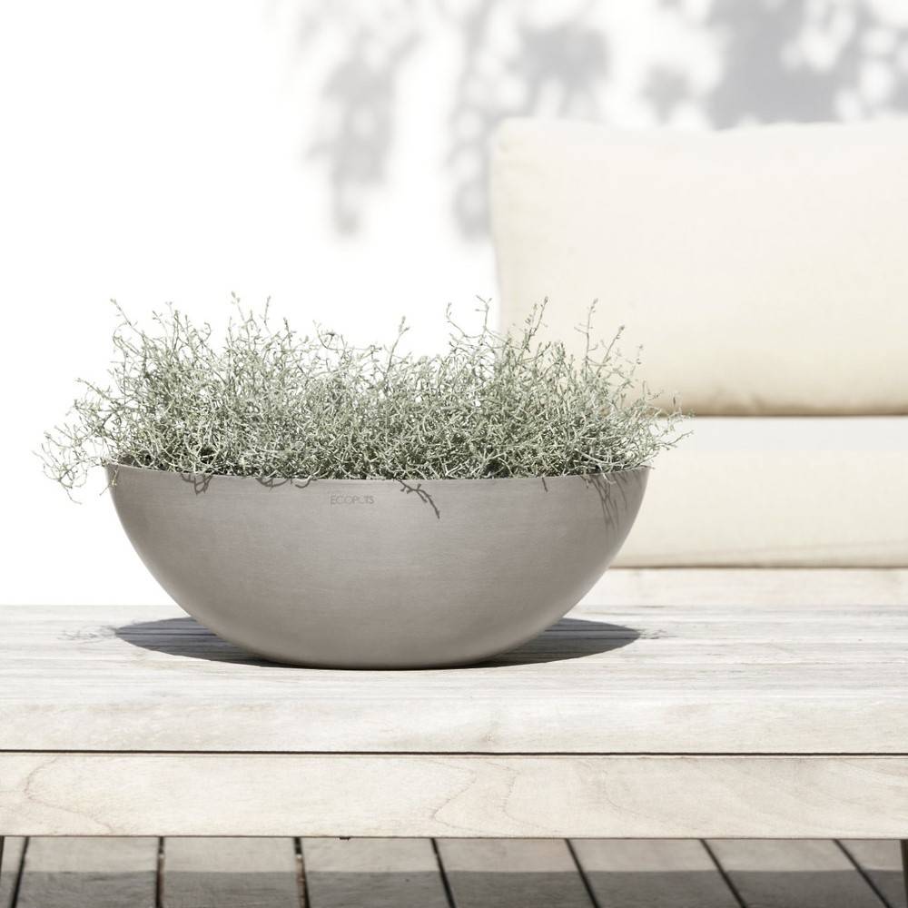 Ecopots - Pot Rond Vienna 50 Taupe - Ø 50 x H. 18 cm - 22,3 L ECOPOTS - Image 4