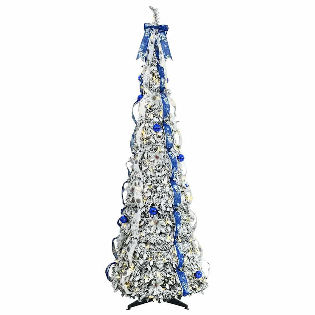 Vidaxl - Sapin de Noël artificiel Blanc 210 cm PVC vidaXL 42018637 - Image 4