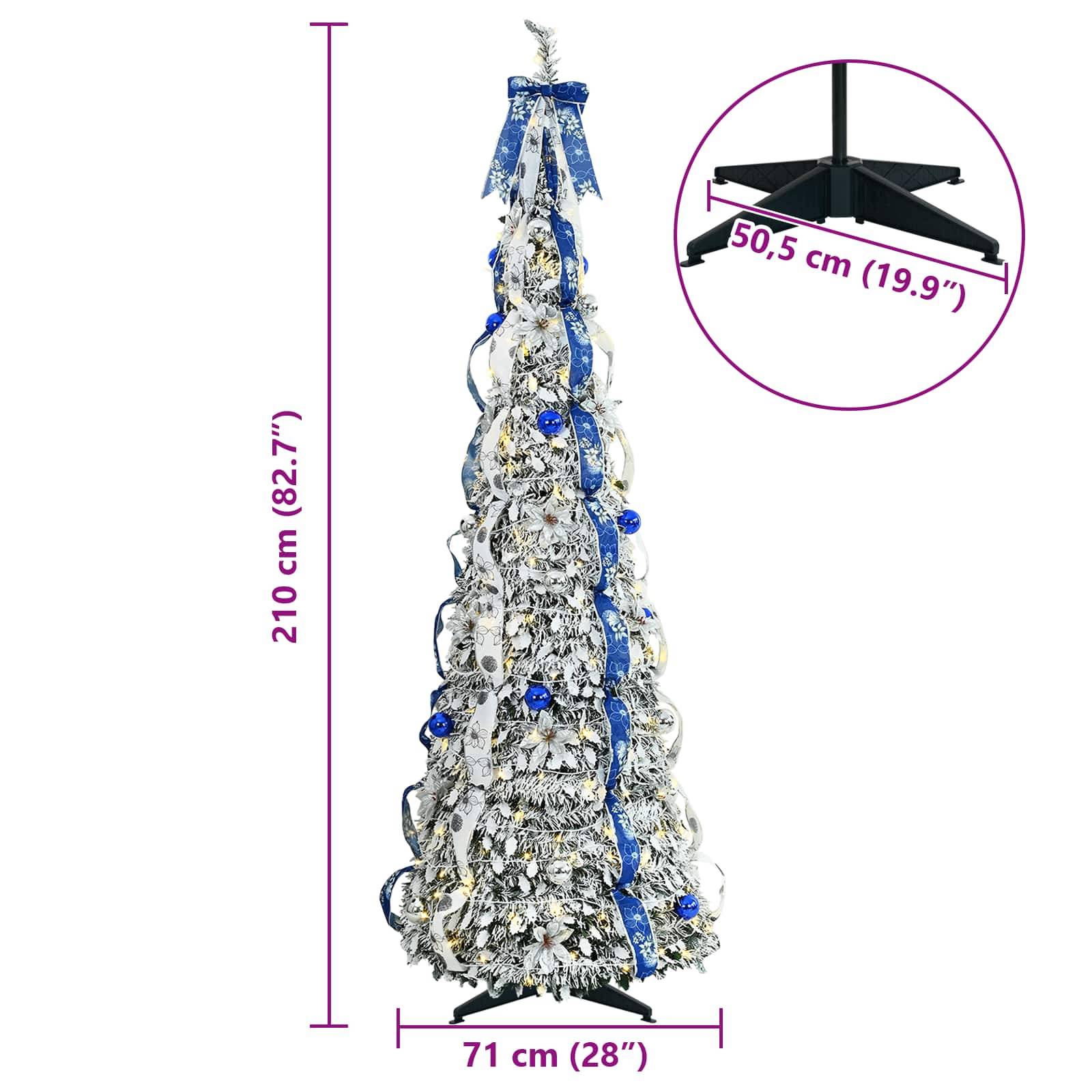 Vidaxl - Sapin de Noël artificiel Blanc 210 cm PVC vidaXL 42018637 - Image 3