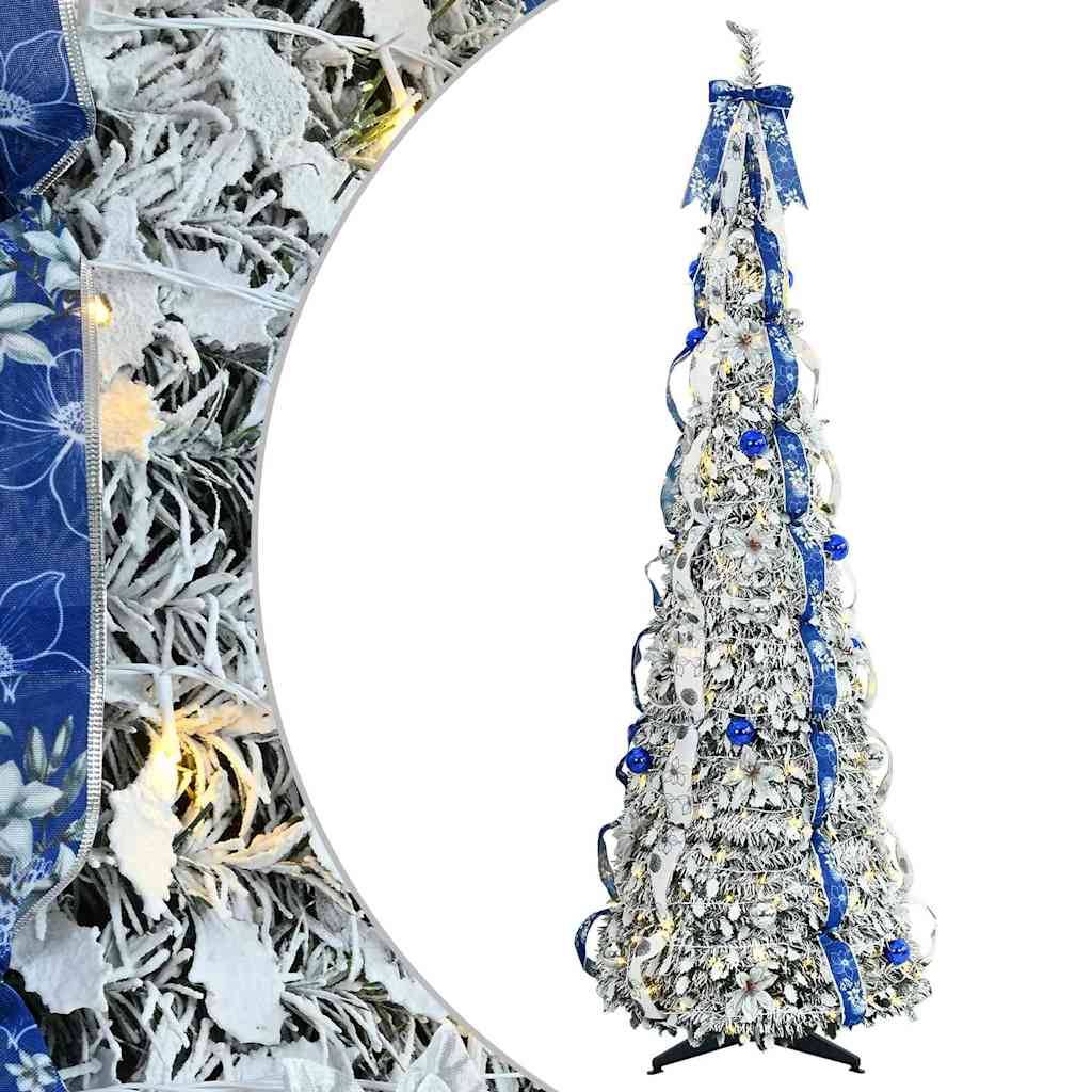 Vidaxl - Sapin de Noël artificiel Blanc 210 cm PVC vidaXL 42018637 - Image 2